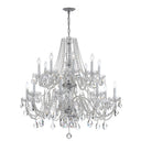 Traditional Crystal 37'' Hand Cut Crystal Polished Chrome Chandelier
