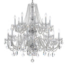 Traditional Crystal 37'' Hand Cut Crystal Polished Chrome Chandelier