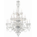 Traditional Crystal 45'' Hand Cut Crystal Polished Chrome Chandelier