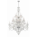 Traditional Crystal 45'' Hand Cut Crystal Polished Chrome Chandelier