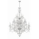 Traditional Crystal 45'' Hand Cut Crystal Polished Chrome Chandelier
