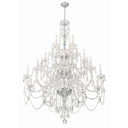 Traditional Crystal 45'' Hand Cut Crystal Polished Chrome Chandelier