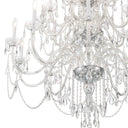 Traditional Crystal 45'' Hand Cut Crystal Polished Chrome Chandelier