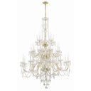 Traditional Crystal 45'' Hand Cut Crystal Polished Brass Chandelier