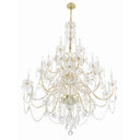 Traditional Crystal 45'' Hand Cut Crystal Polished Brass Chandelier
