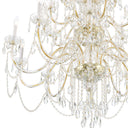 Traditional Crystal 45'' Hand Cut Crystal Polished Brass Chandelier