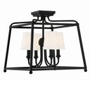 Libby Langdon Sylvan 16'' Black Forged Semi Flush Mount