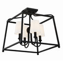 Libby Langdon Sylvan 16'' Black Forged Semi Flush Mount