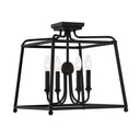 Libby Langdon Sylvan 16'' Black Forged Semi Flush Mount