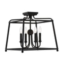Libby Langdon Sylvan 16'' Black Forged Semi Flush Mount