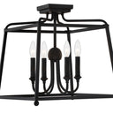 Libby Langdon Sylvan 16'' Black Forged Semi Flush Mount