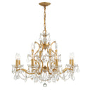 Filmore 29'' Hand Cut Crystal Antique Gold Chandelier