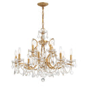 Filmore 29'' Swarovski Strass Crystal Antique Gold Chandelier