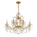 Filmore 29'' Swarovski Strass Crystal Antique Gold Chandelier