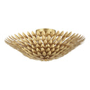 Broche 24'' Antique Gold Semi Flush Mount