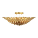 Broche 24'' Antique Gold Semi Flush Mount