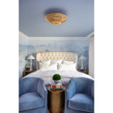 Broche 24'' Antique Gold Semi Flush Mount