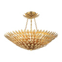 Broche 24.5'' Antique Gold Semi Flush Mount
