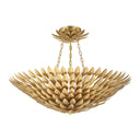 Broche 24.5'' Antique Gold Semi Flush Mount