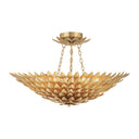 Broche 24.5'' Antique Gold Semi Flush Mount