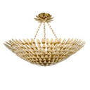 Broche 30'' Antique Gold Semi Flush Mount