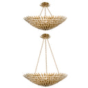 Broche 30'' Antique Gold Semi Flush Mount