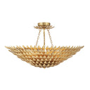 Broche 30'' Antique Gold Semi Flush Mount