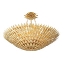 Broche 30'' Antique Gold Semi Flush Mount