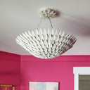 Broche 30'' Matte White Semi Flush Mount