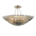 Broche 30'' Antique Silver Semi Flush Mount