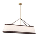 Libby Langdon Callahan 47.5'' Luxe Gold Linear Oval Chandelier
