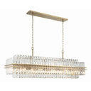 Hayes 50'' Aged Brass Linear Chandelier