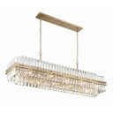 Hayes 50'' Aged Brass Linear Chandelier
