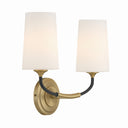 Niles 15'' Black Forged + Modern Gold Sconce