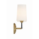 Niles 15'' Black Forged + Modern Gold Sconce
