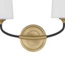 Niles 15'' Black Forged + Modern Gold Sconce