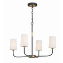 Niles 29'' Black Forged + Modern Gold Chandelier