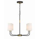 Niles 29'' Black Forged + Modern Gold Chandelier