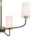 Niles 29'' Black Forged + Modern Gold Chandelier