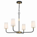 Niles 34'' Black Forged + Modern Gold Chandelier