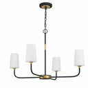 Niles 34'' Black Forged + Modern Gold Chandelier
