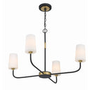 Niles 34'' Black Forged + Modern Gold Chandelier
