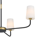 Niles 34'' Black Forged + Modern Gold Chandelier