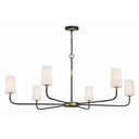 Niles 54'' Black Forged + Modern Gold Chandelier