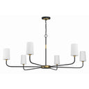Niles 54'' Black Forged + Modern Gold Chandelier