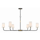 Niles 54'' Black Forged + Modern Gold Chandelier