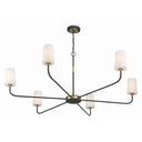 Niles 54'' Black Forged + Modern Gold Chandelier