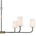 Niles 54'' Black Forged + Modern Gold Chandelier
