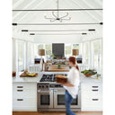 Niles 54'' Black Forged + Modern Gold Chandelier