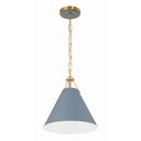 Xavier 12'' Vibrant Gold + Blue Pendant